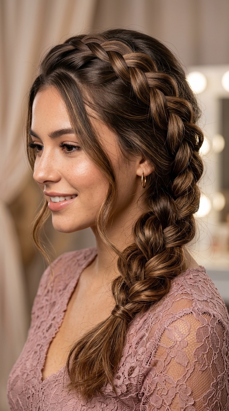 Loose French Braid Side Sweep