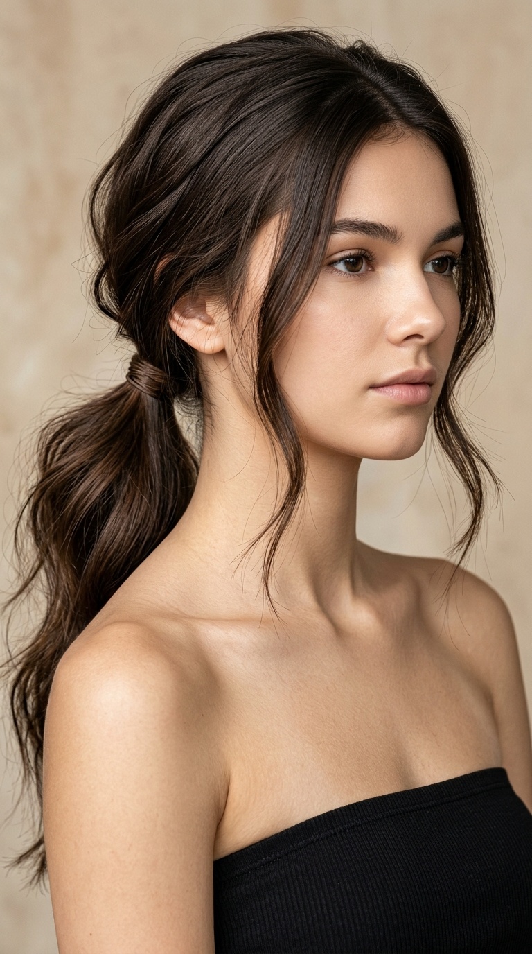 Loose Low Ponytail