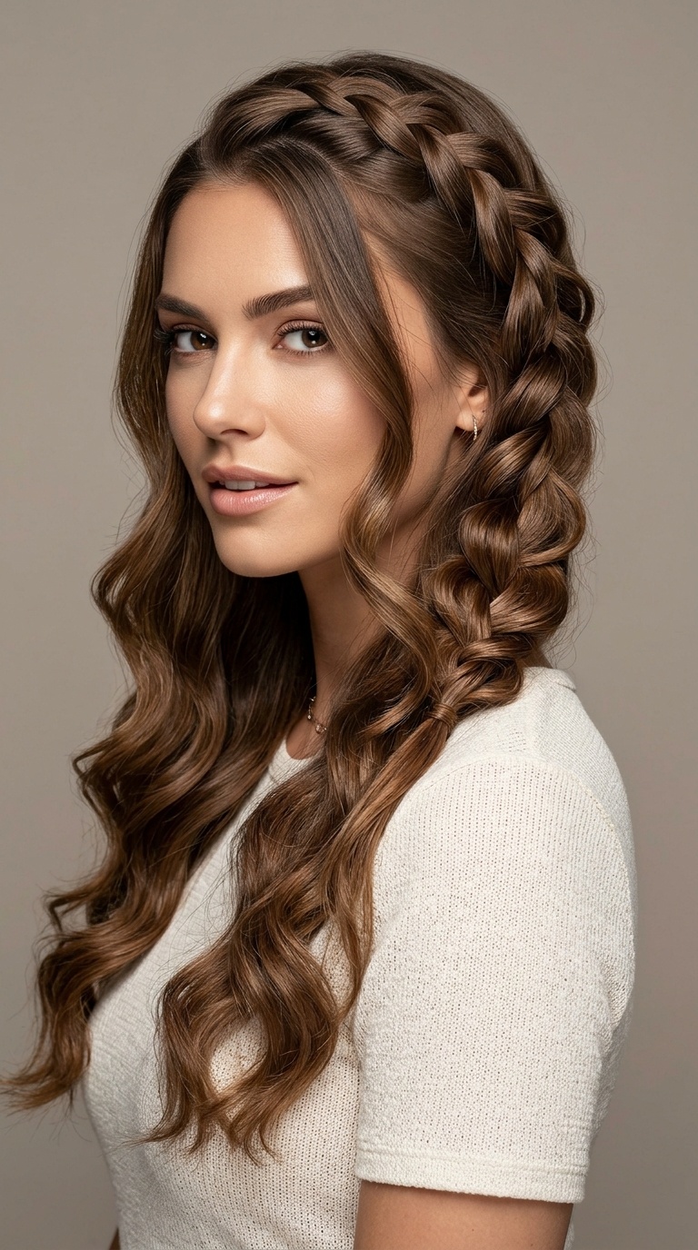 Loose Plait with Glamour Waves