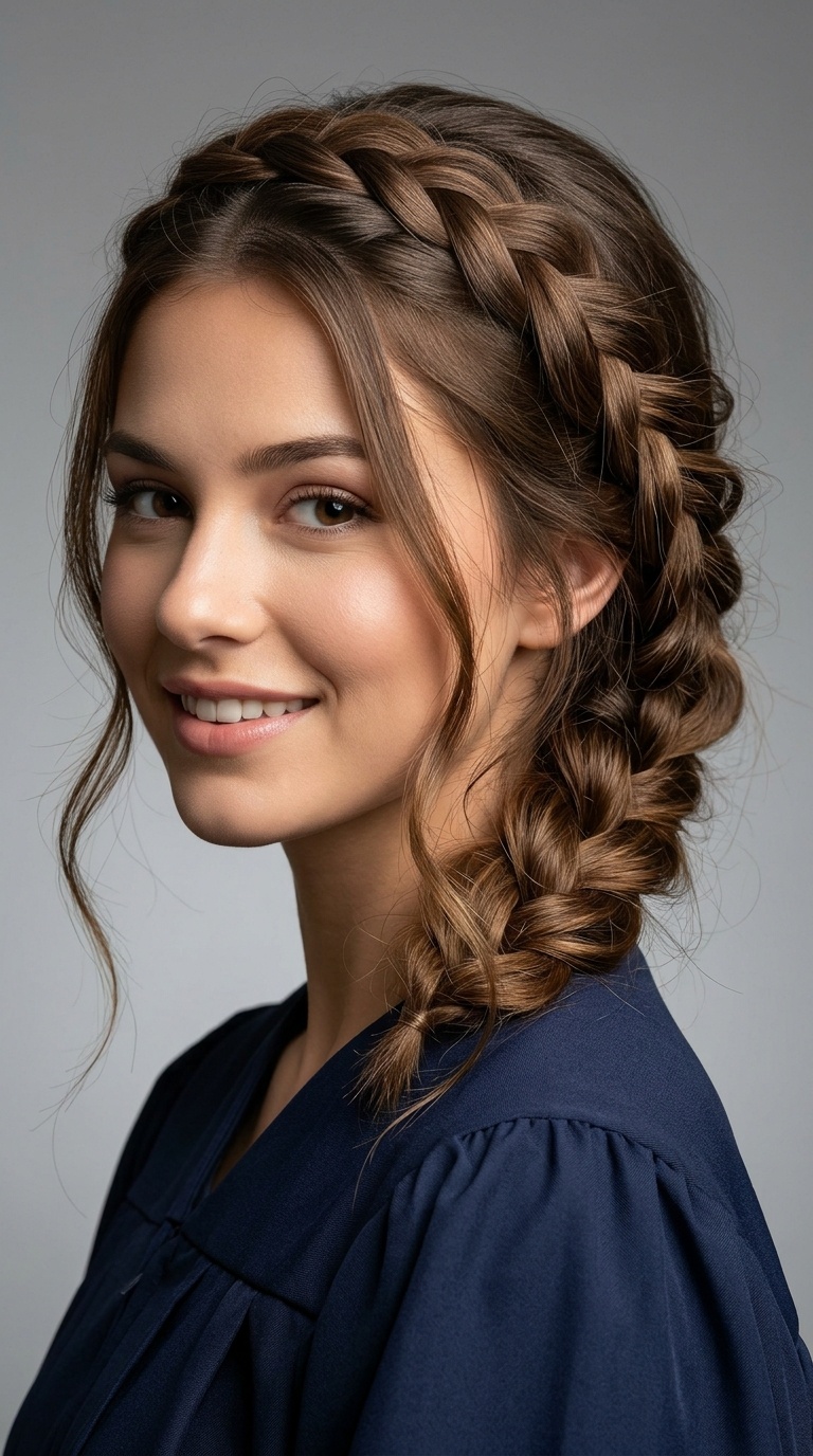 Loose Romantic Crown Braid (Low Nape)
