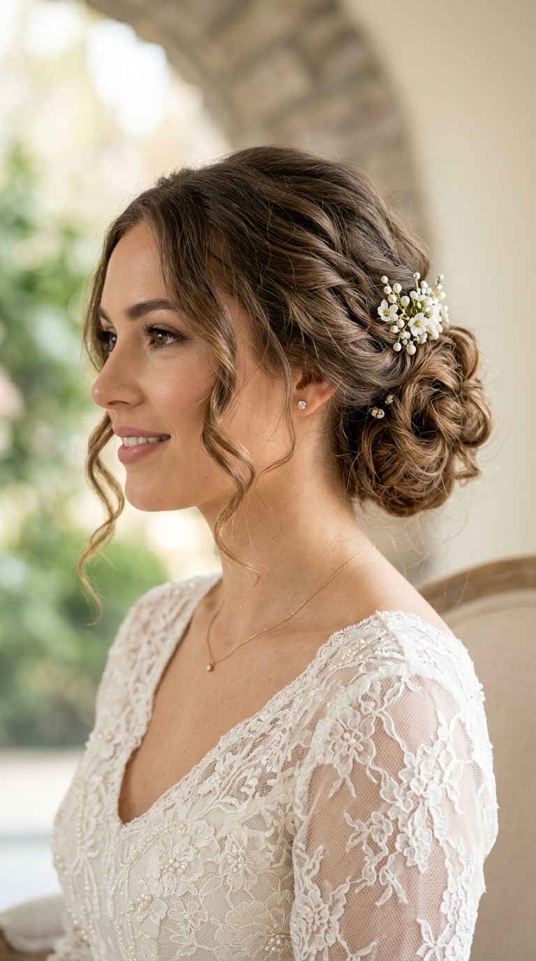 Loose Romantic Low Bun