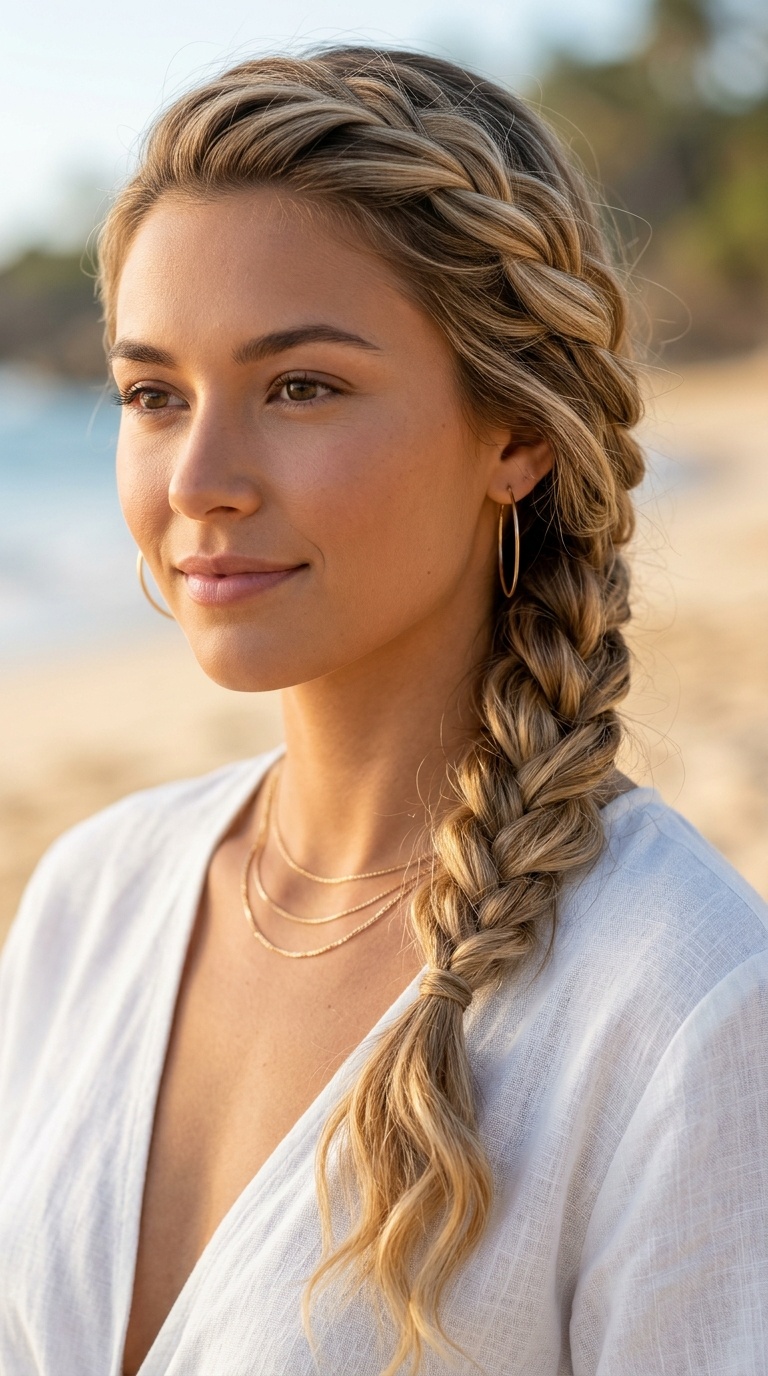 Loose Rope Twist Side Braid