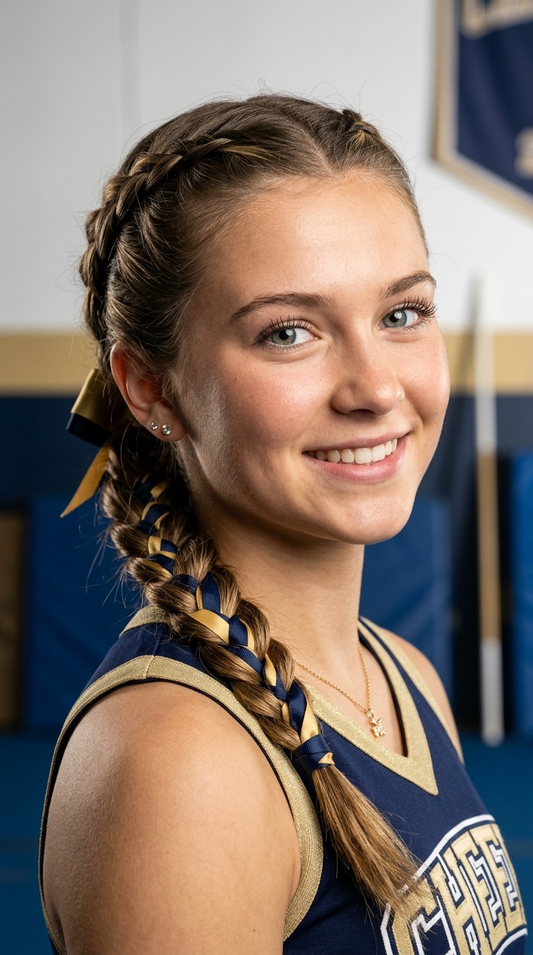 Low Braid with Ribbon Interweave