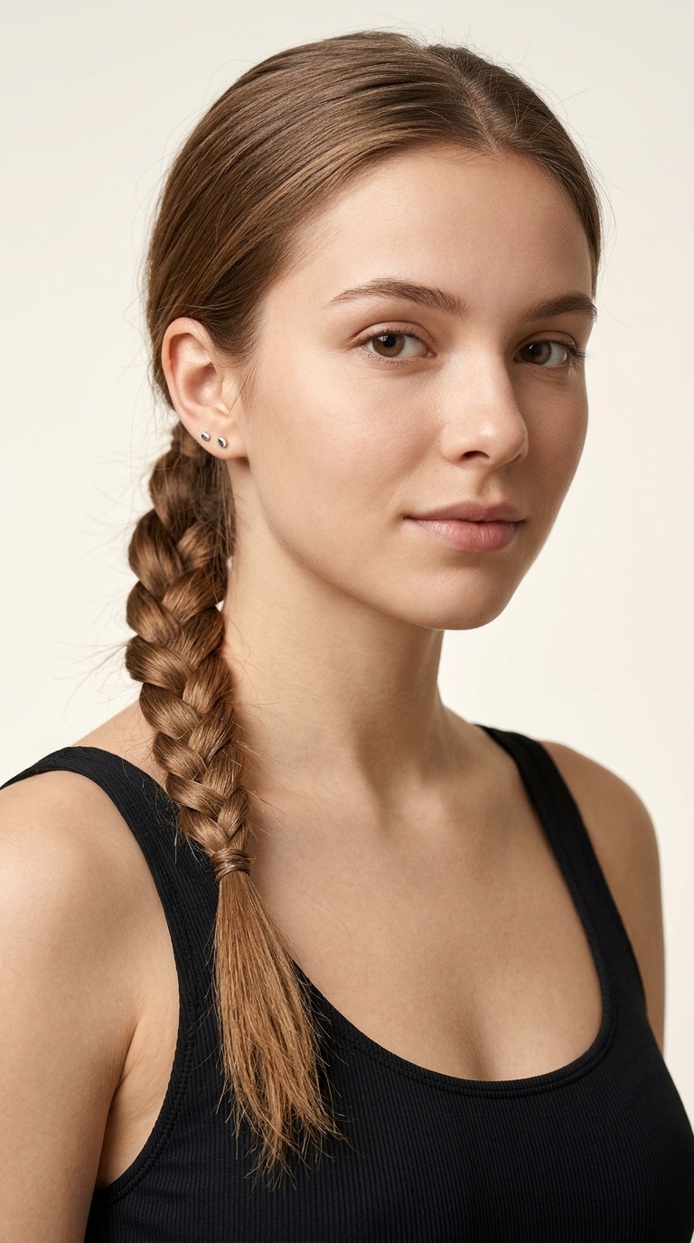 Low Braided Ponytail