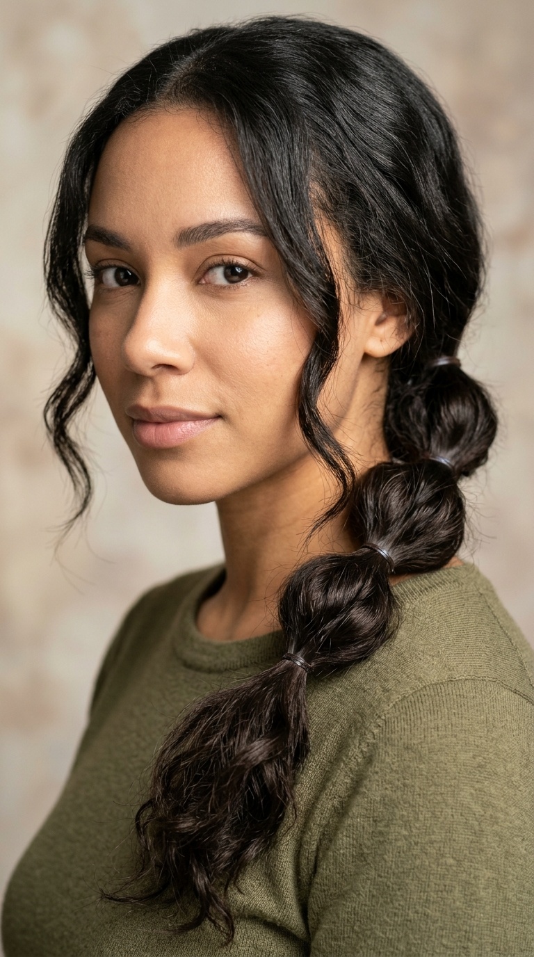 Low Bubble Ponytail