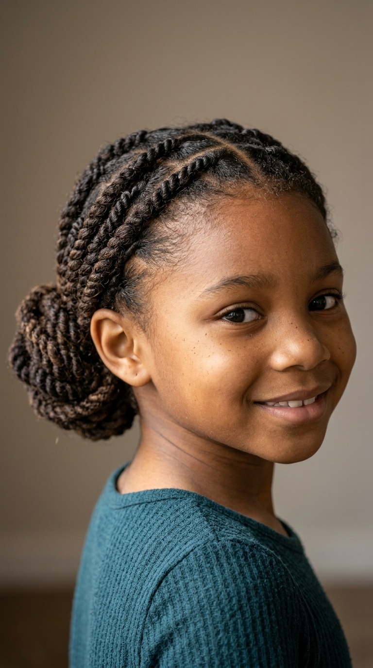 Low Bun Barrel Twists