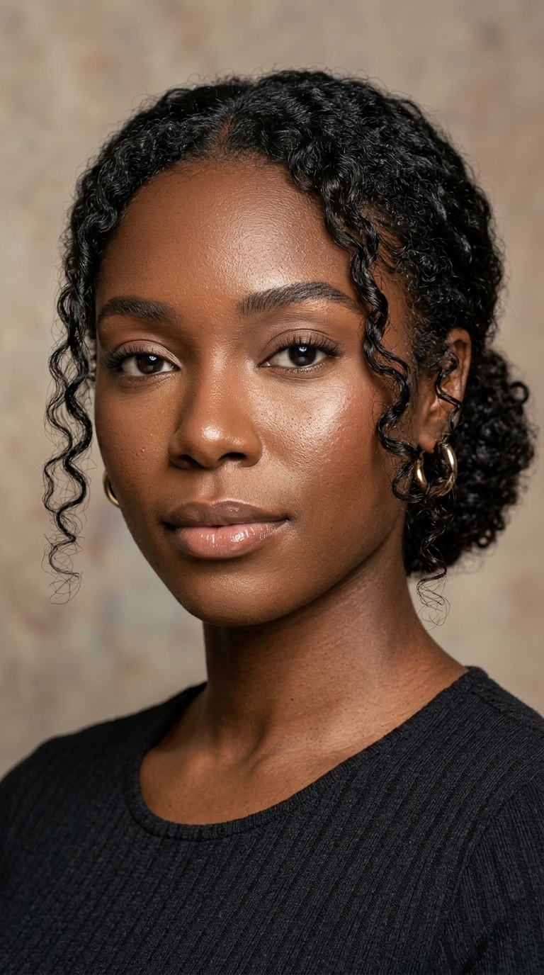 Low Bun with Face-Framing Tendrils