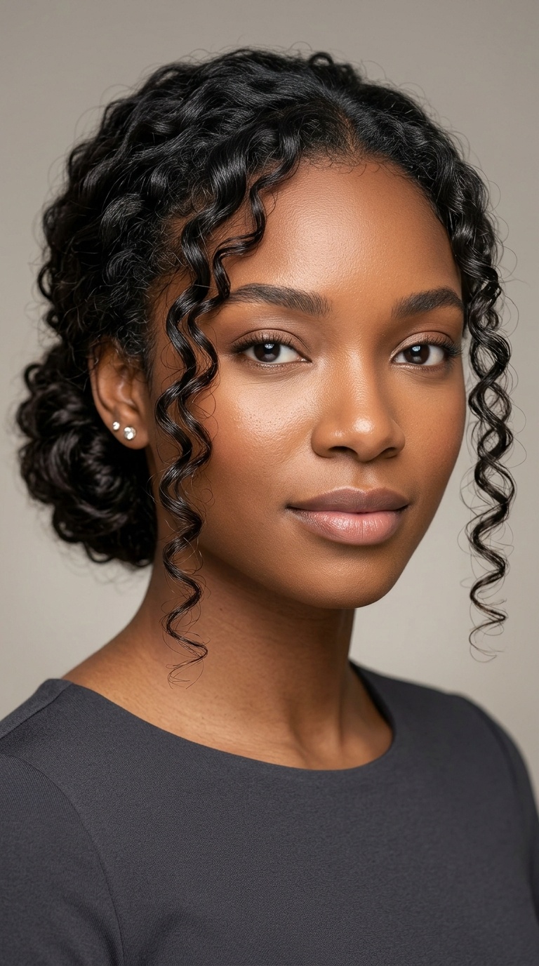 Low Bun with Face-Framing Tendrils