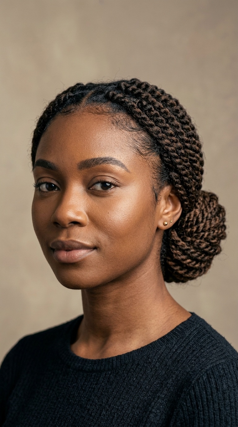 Low Chignon for Twists