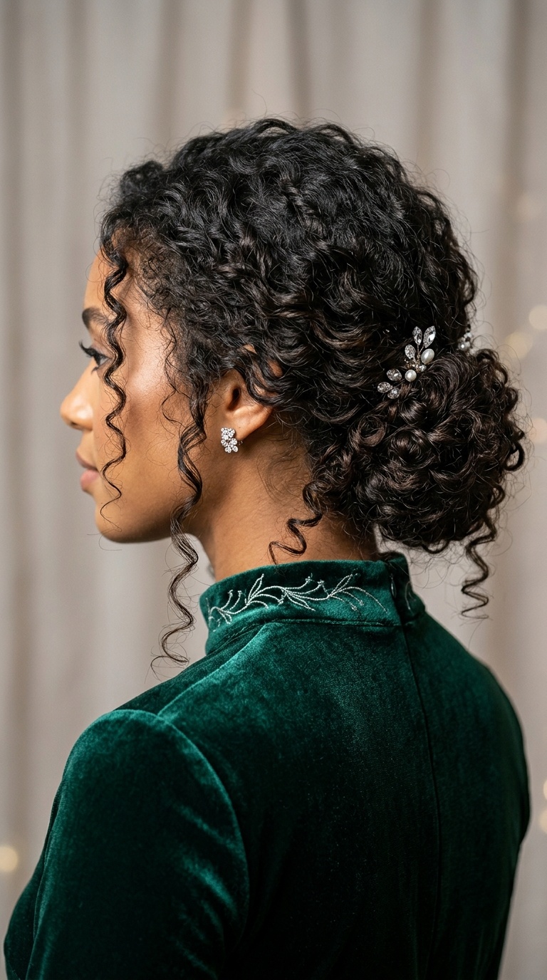 Low Curly Chignon