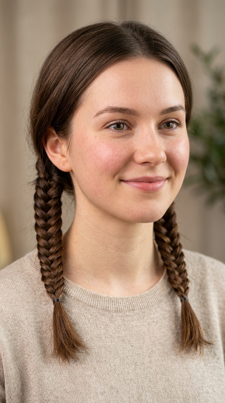 Low Fishtail Braids