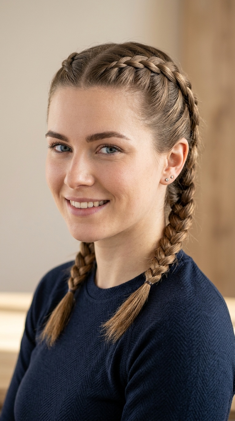 Low French Braids