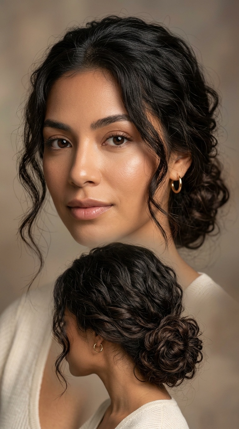 Low Messy Bun with Texture