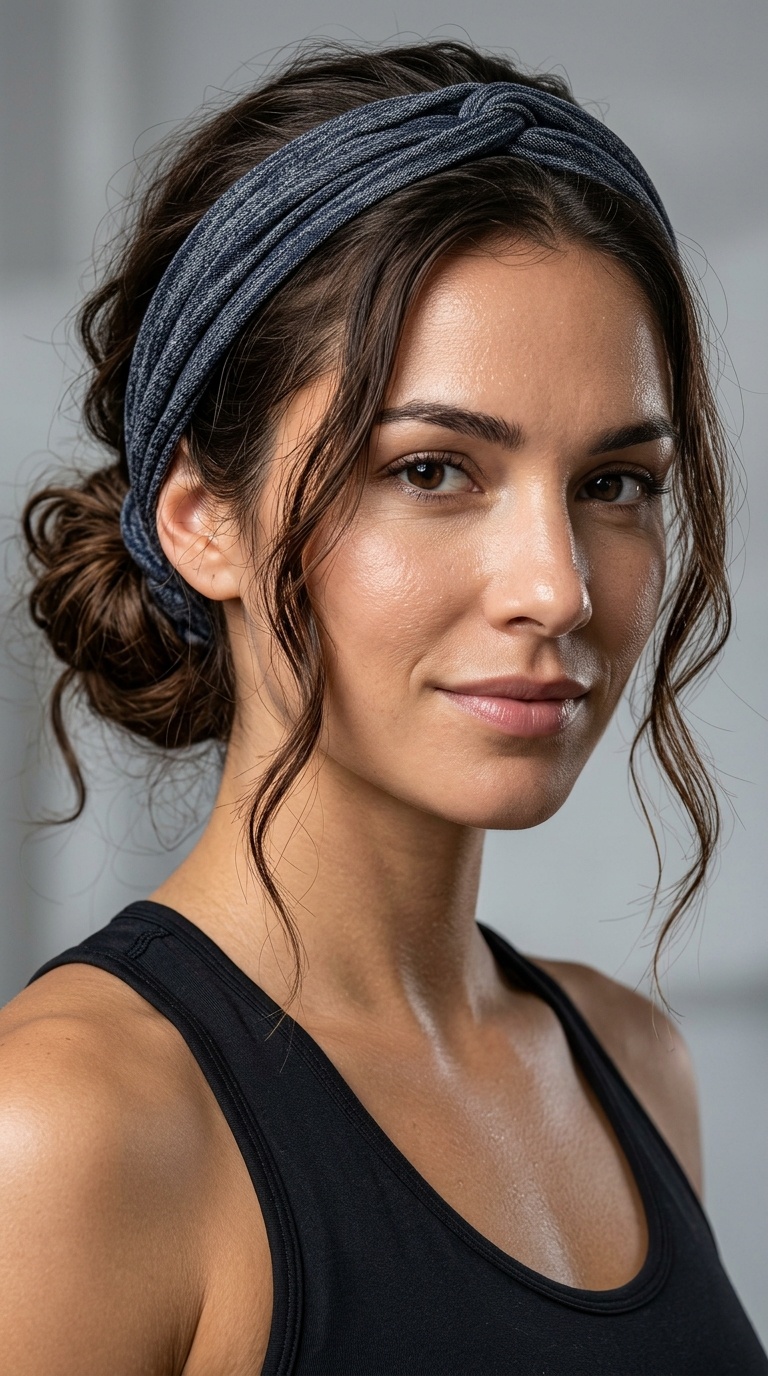 Low Messy Bun with Wrap