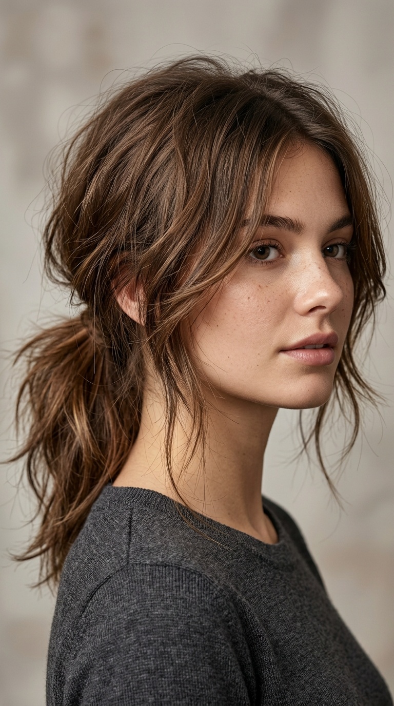 Low Messy Ponytail