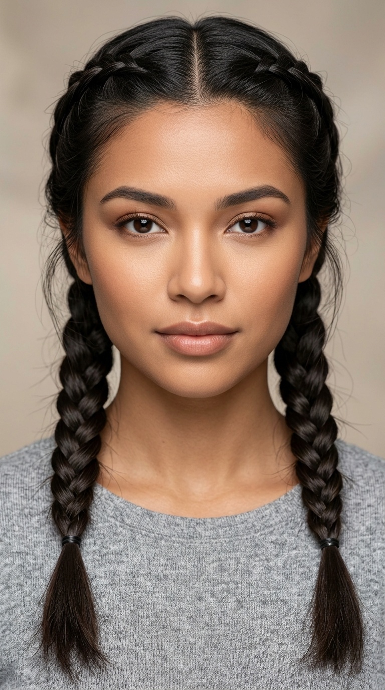 Low Pigtail Braids