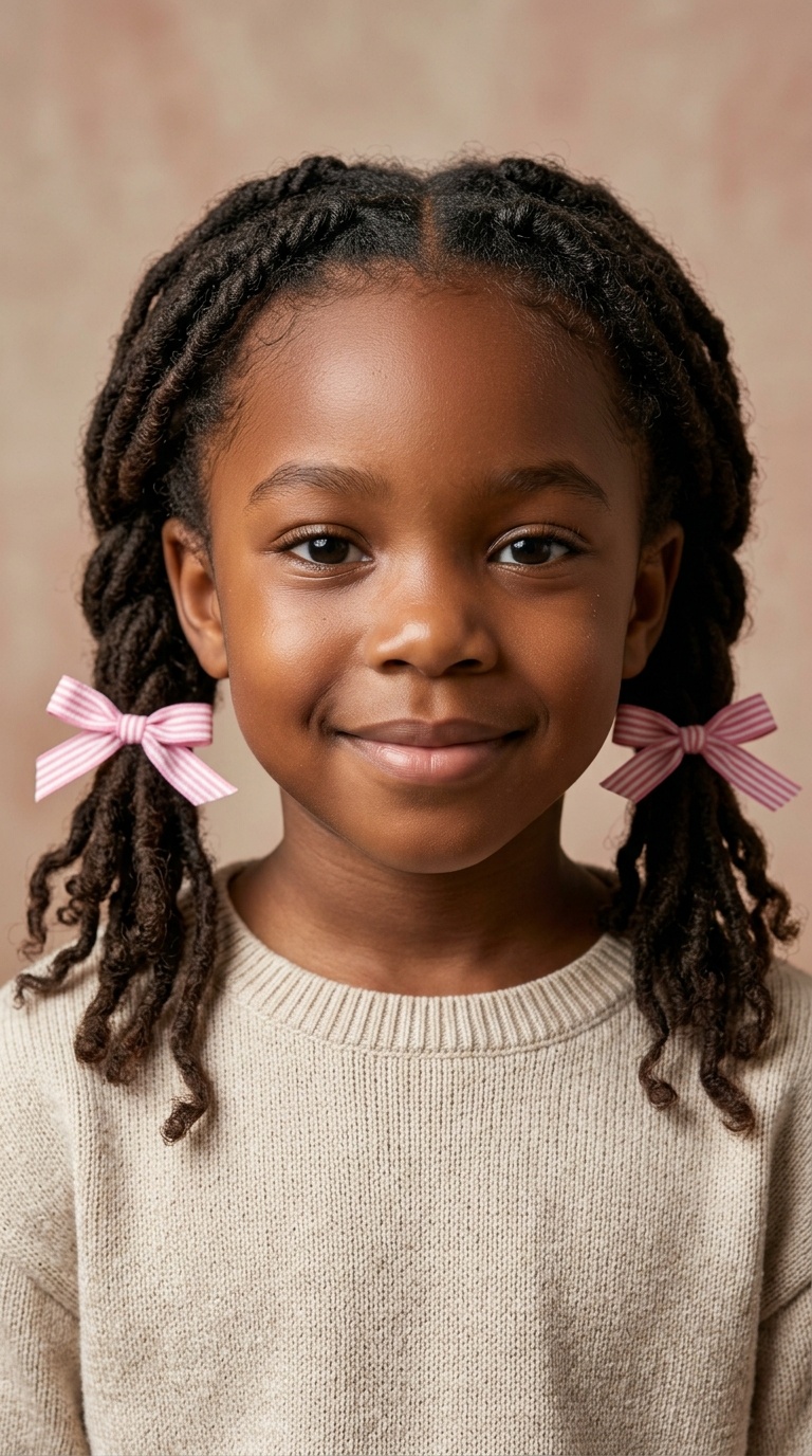 Low Pigtails with Ribbons
