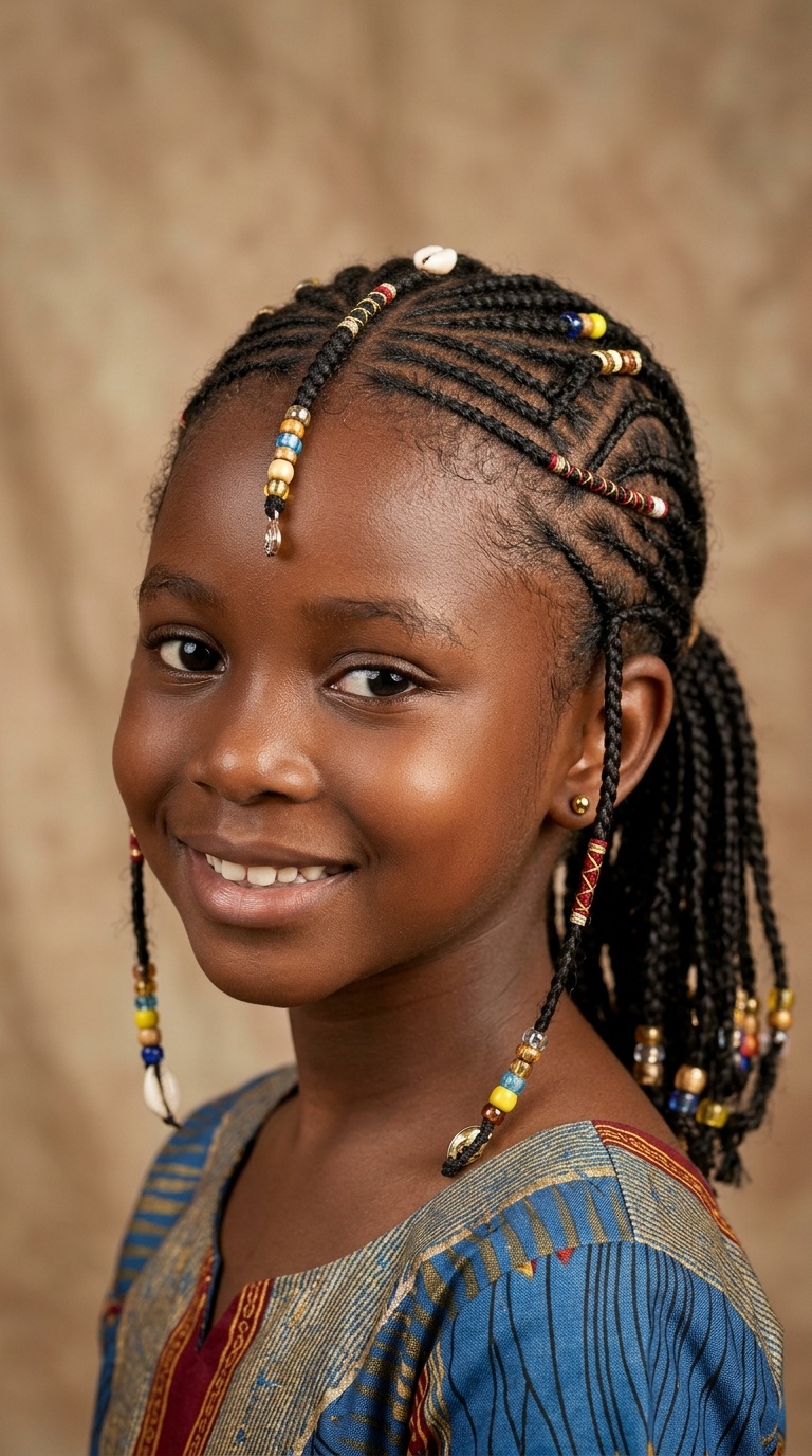 Low Ponytail Fulani Style