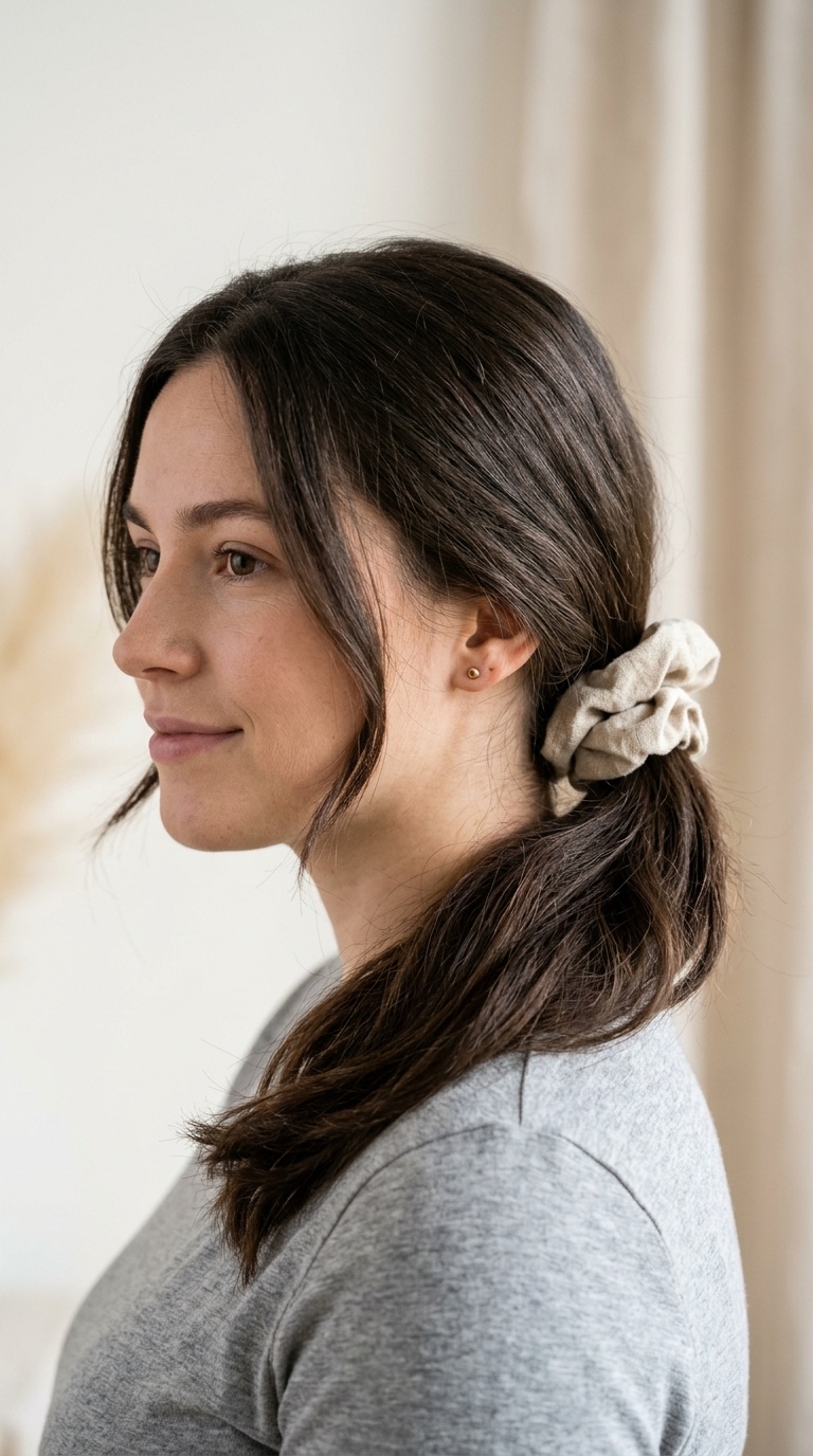 Low Ponytail with a Scrunchie