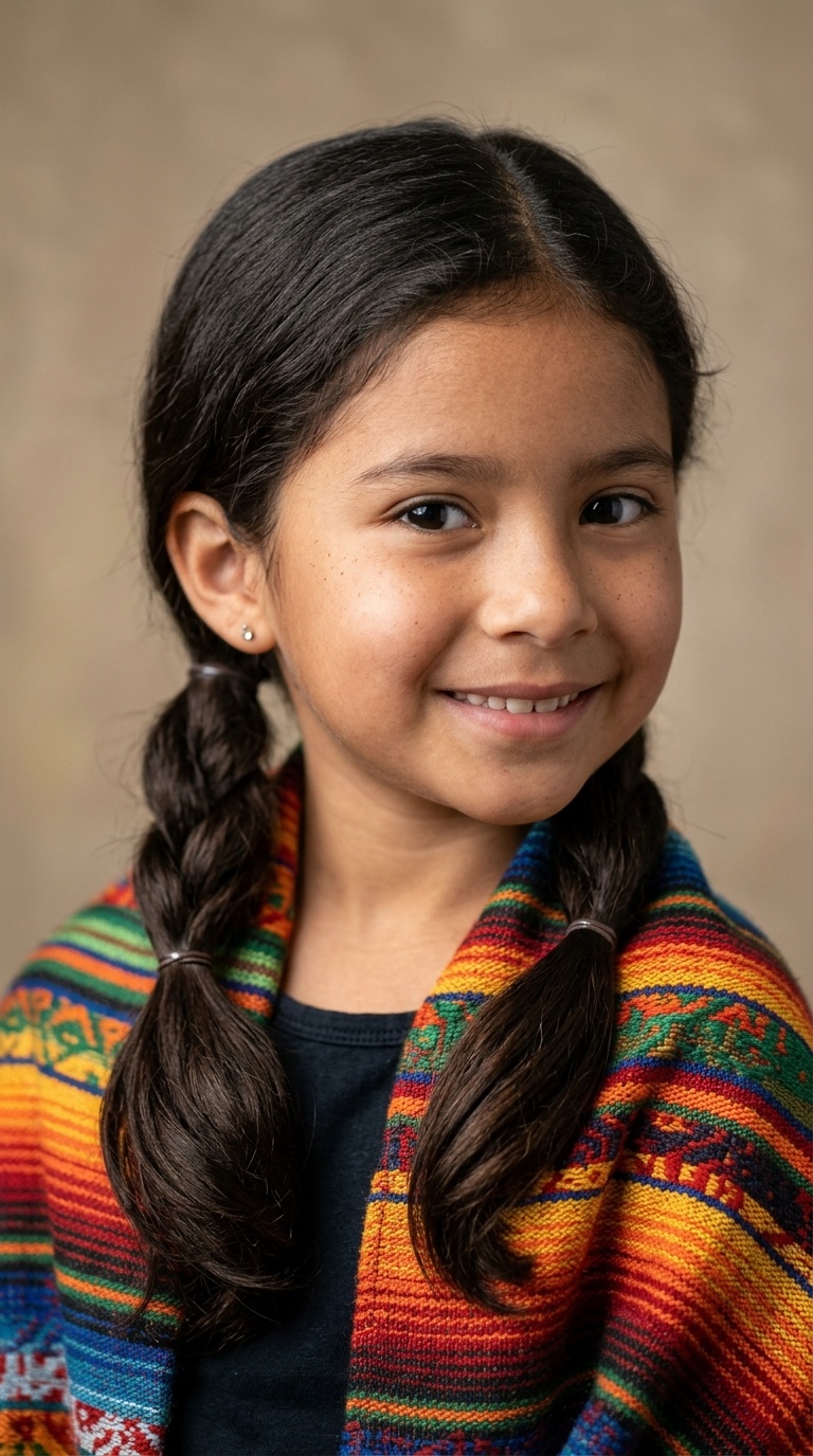 Low Ponytail with a Serape Scarf