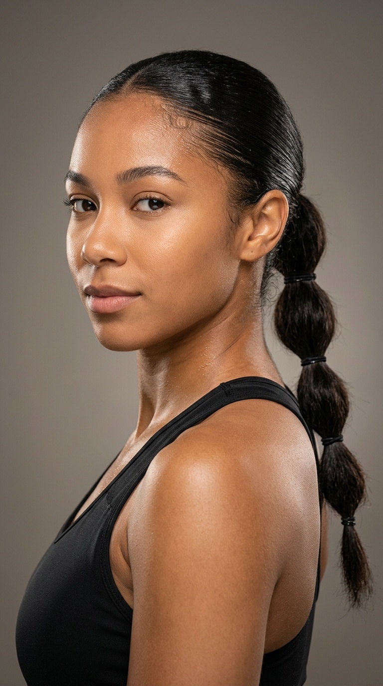 Low Segmented Ponytail
