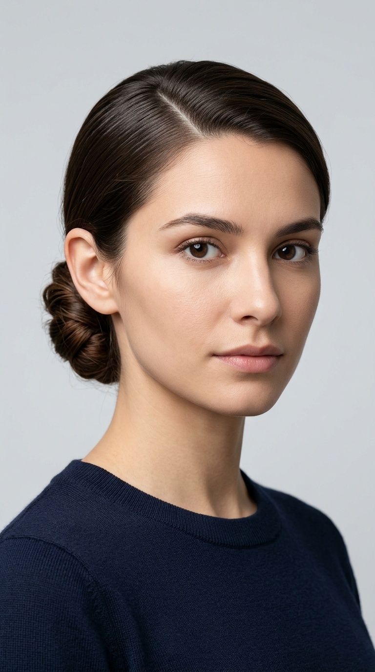 Low Side-Parted Chignon
