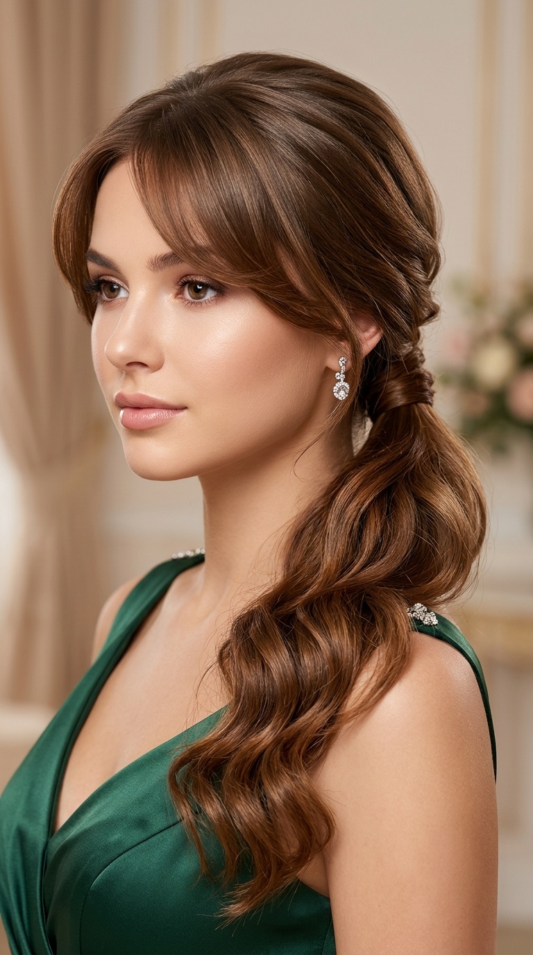 Low Side-Swept Ponytail