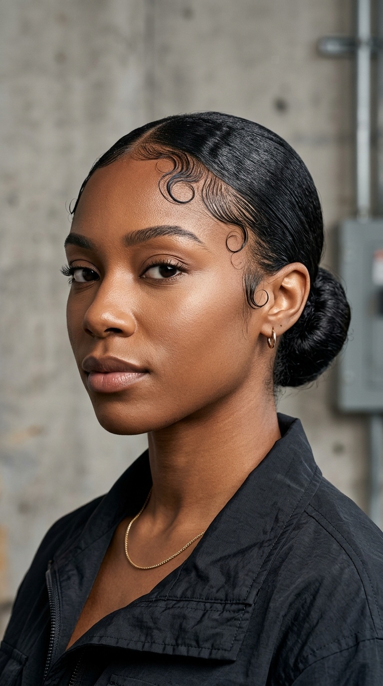 Low Sleek Bun with 