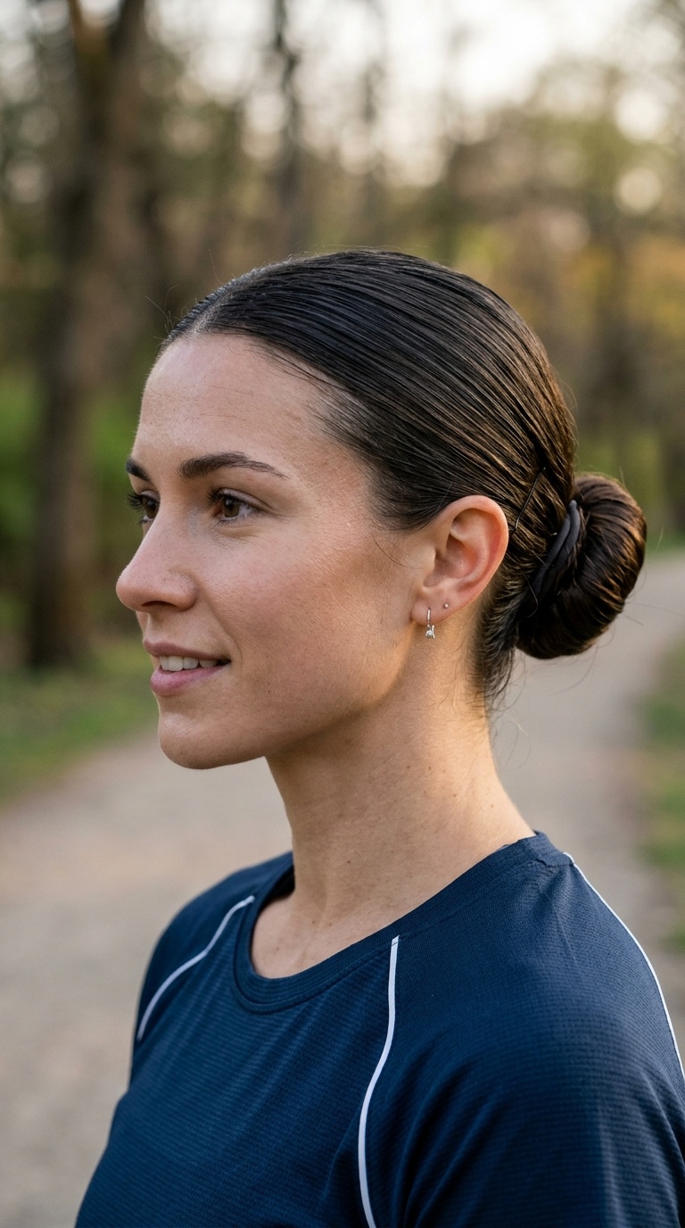 Low Slicked-Back Bun