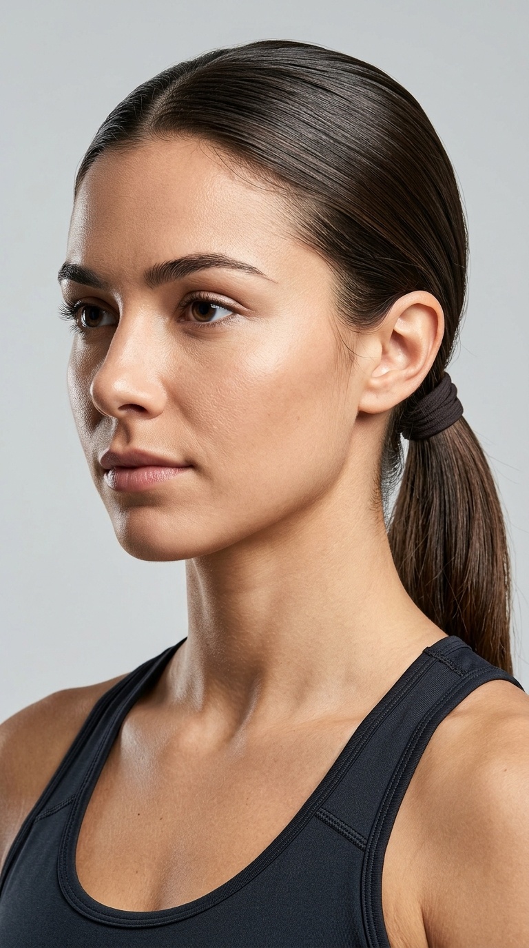 Low Slicked Back Ponytail
