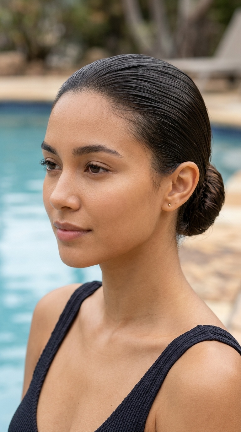 Low Slicked Bun