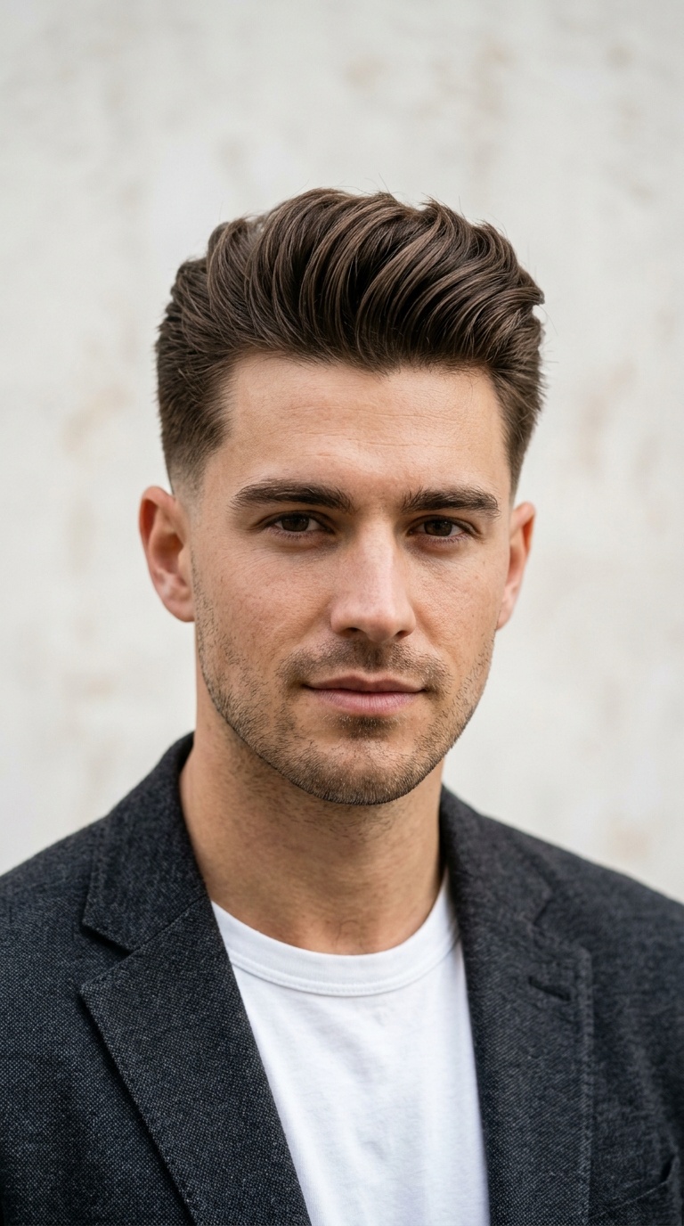 Low Taper Pompadour