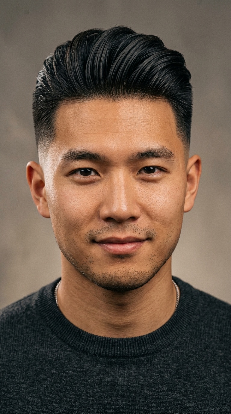 Low Taper Pompadour