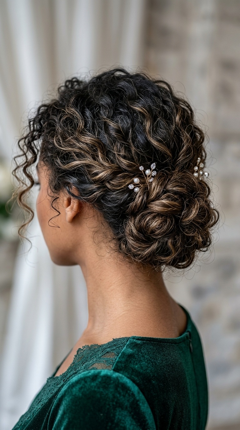 Low Twisted Chignon for Short Hair