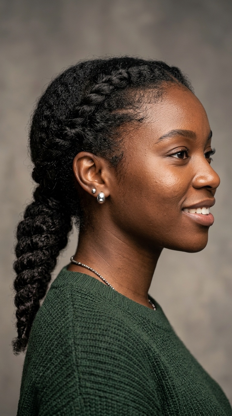 Low Twisted Low Ponytail