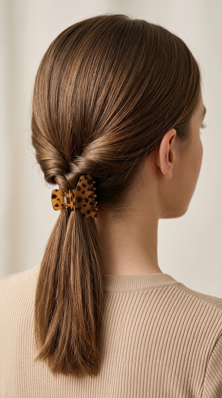 Low Twisted Pony with Jaw Clip