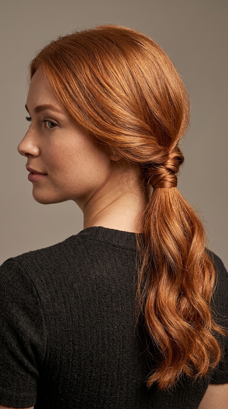 Low Twisted Ponytail