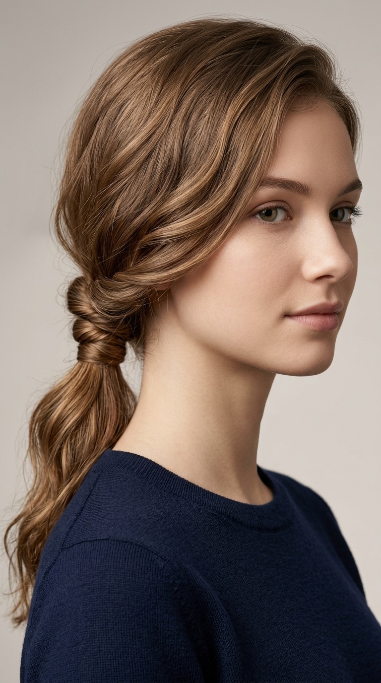 Low Twisted Ponytail