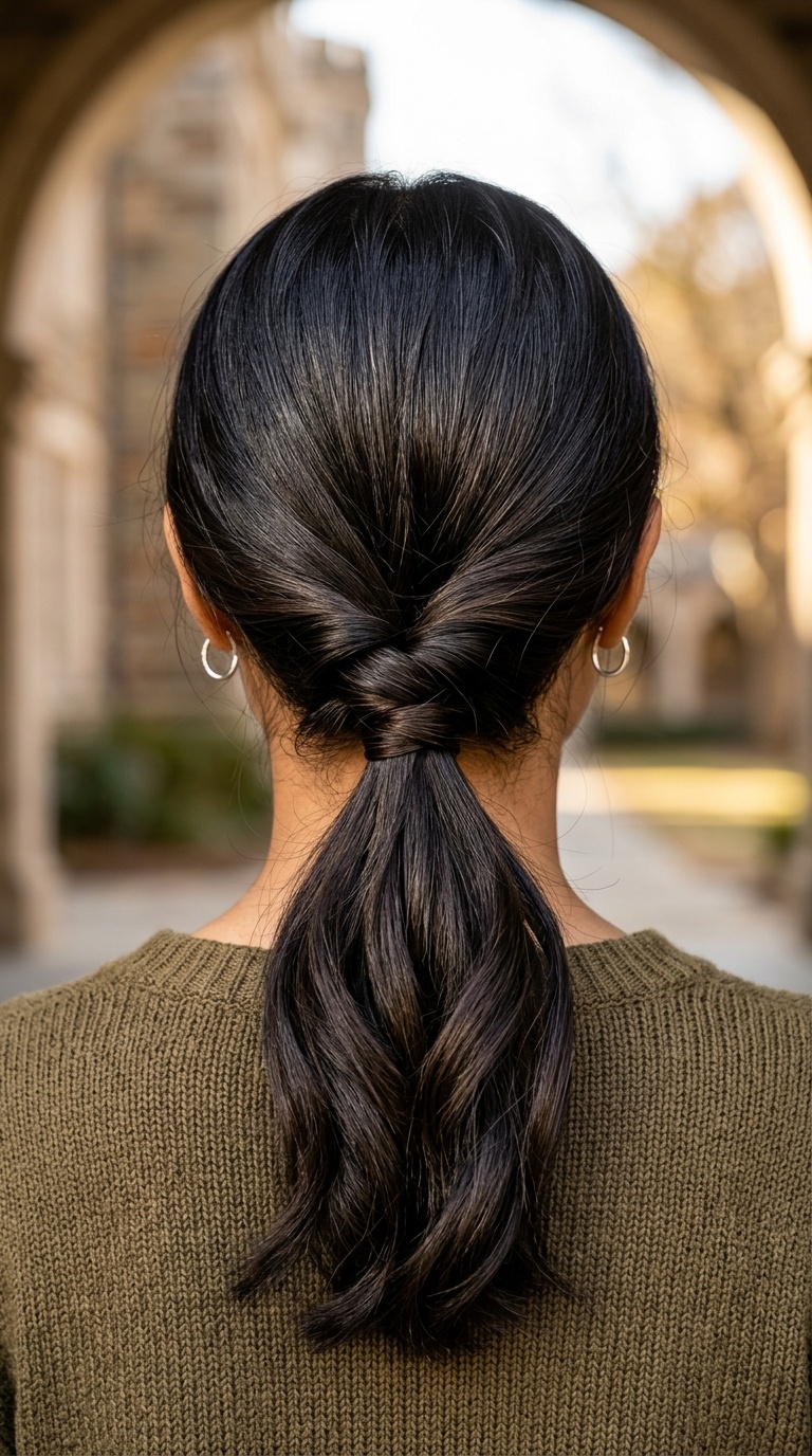 Low Twisted Ponytail