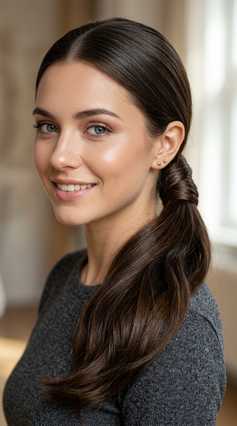 Low Wrapped Ponytail