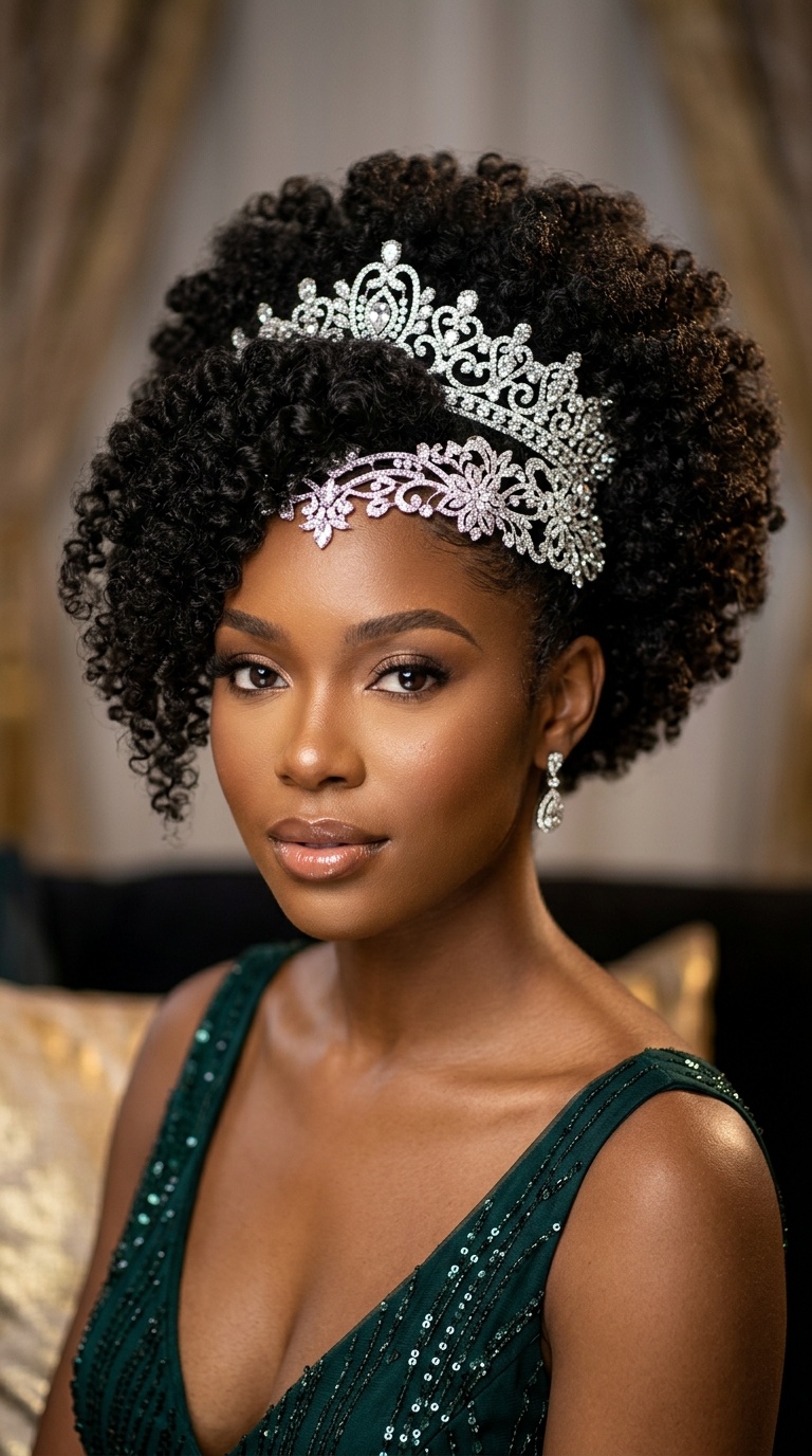Majestic Tapered Curls with Tiaras