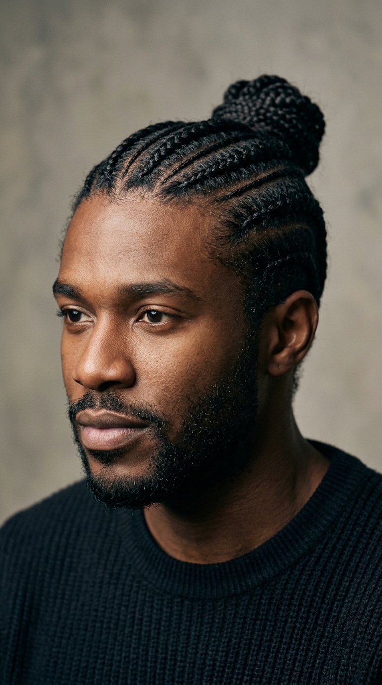 Man Bun Cornrows
