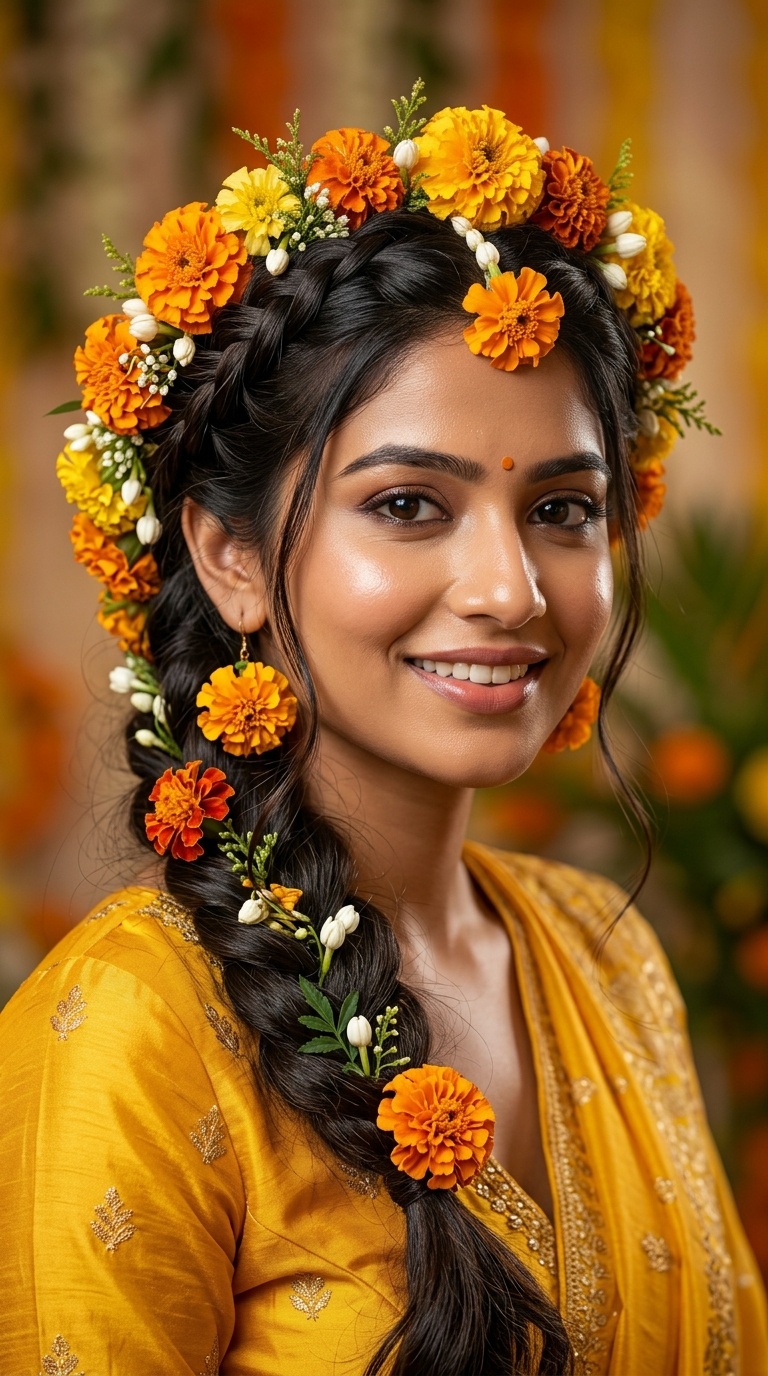 Marigold Floral Crown