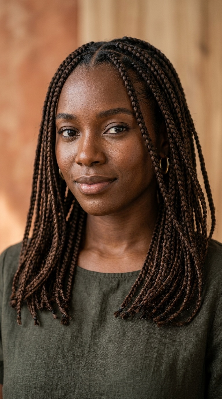 Medium Knotless Braids