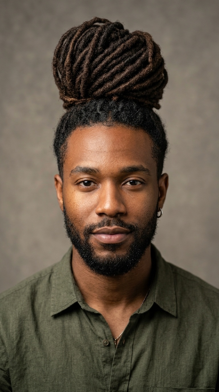 Medium-Length Dread Bun