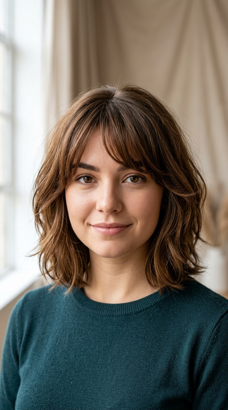 Medium Length with Bottleneck Side Bangs