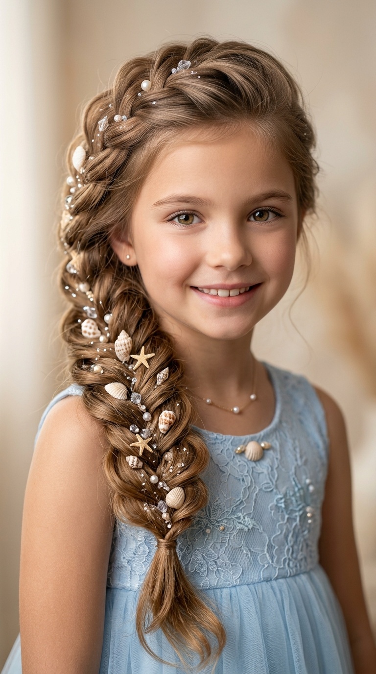 Mermaid Braid with Seashell Accents