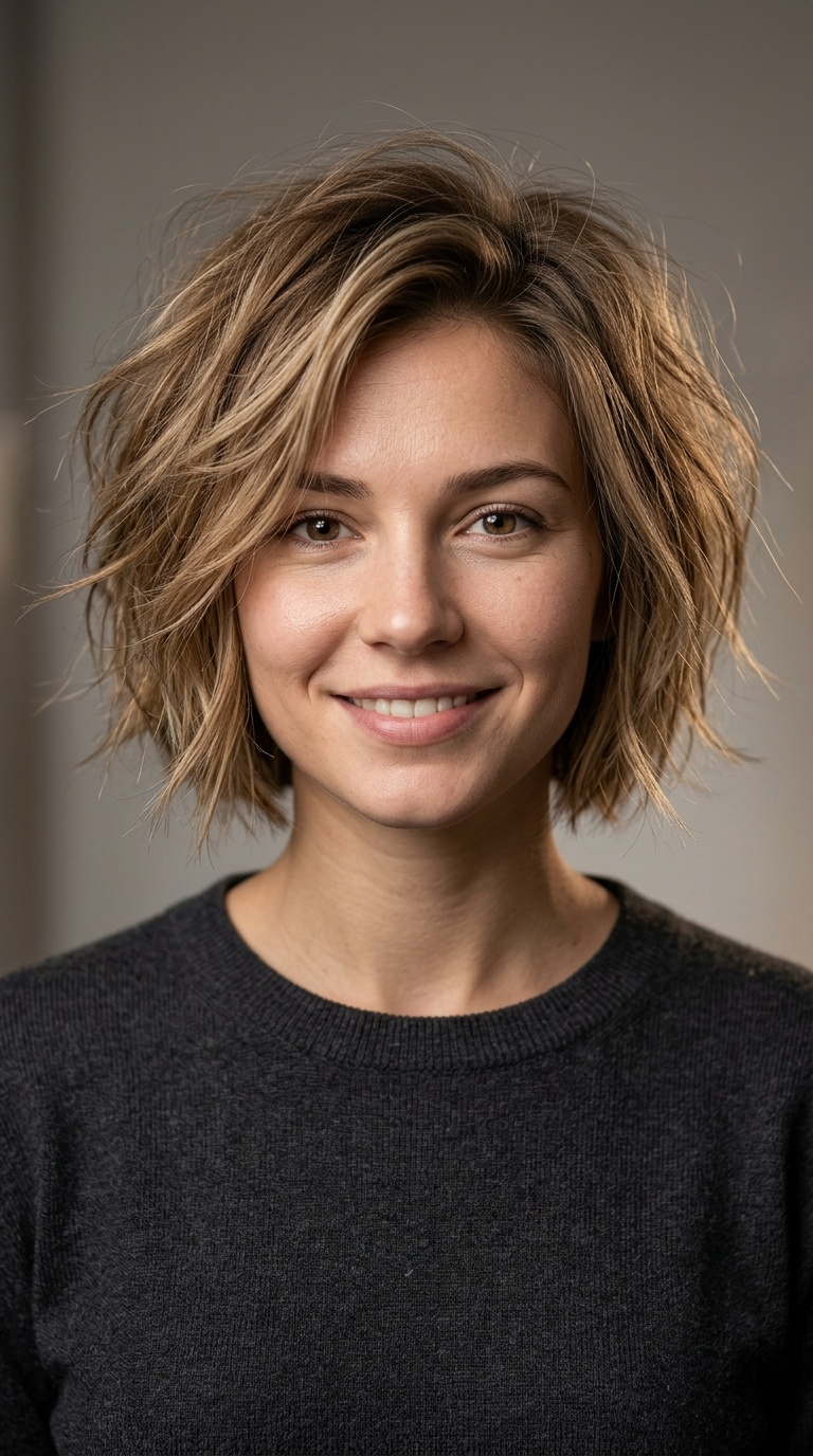 Messy Bedhead Layered Bob
