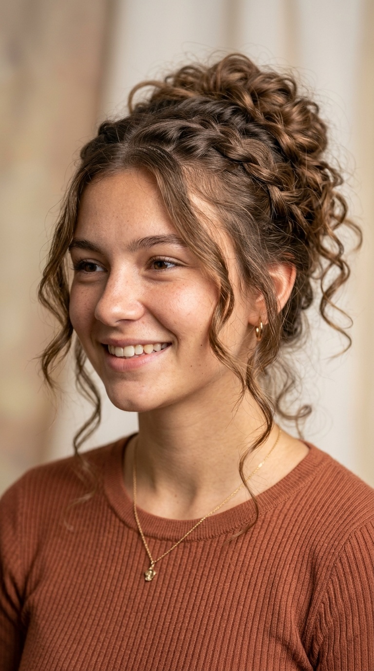 Messy Boho Updo with Loose Tendrils