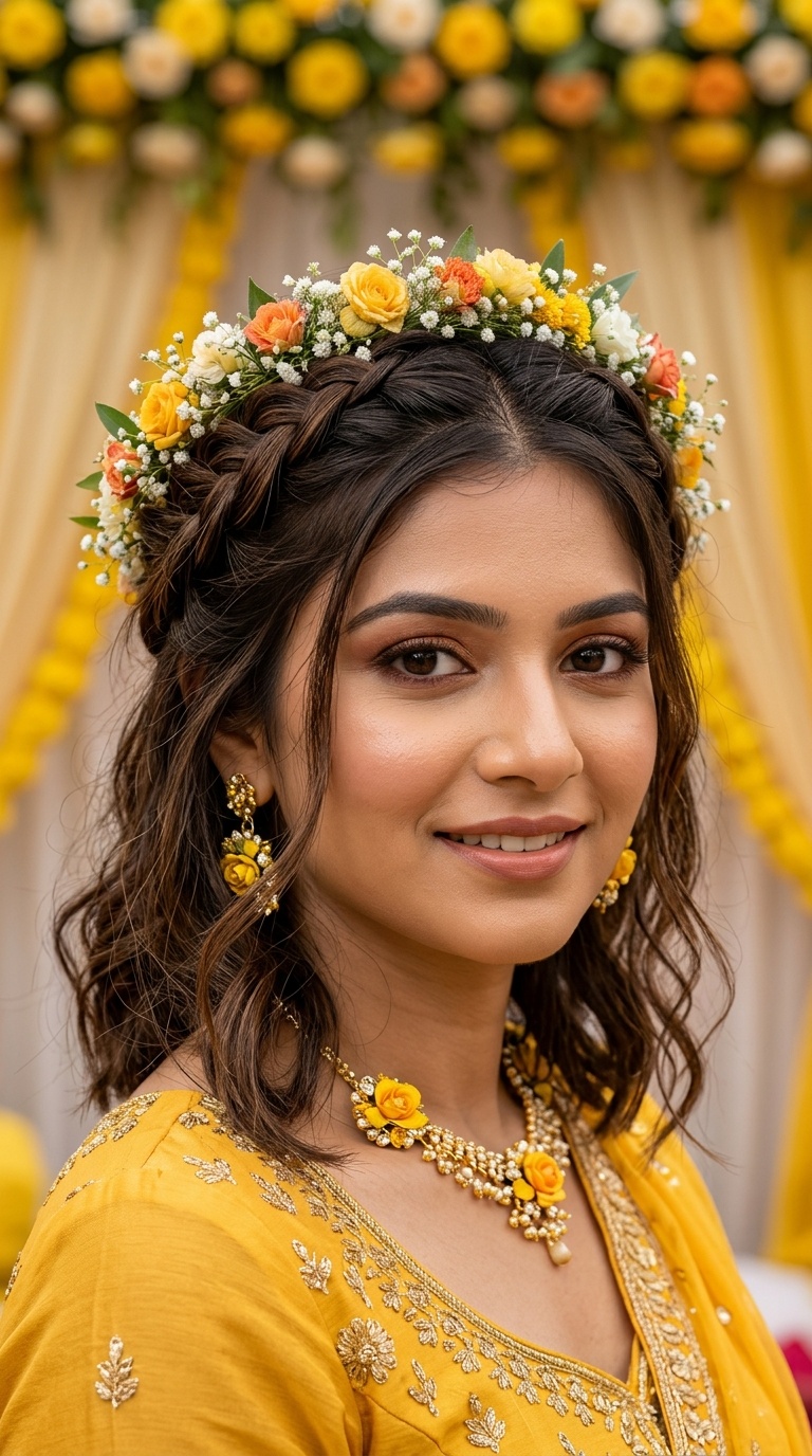 Messy Braided Halo for Lob Length